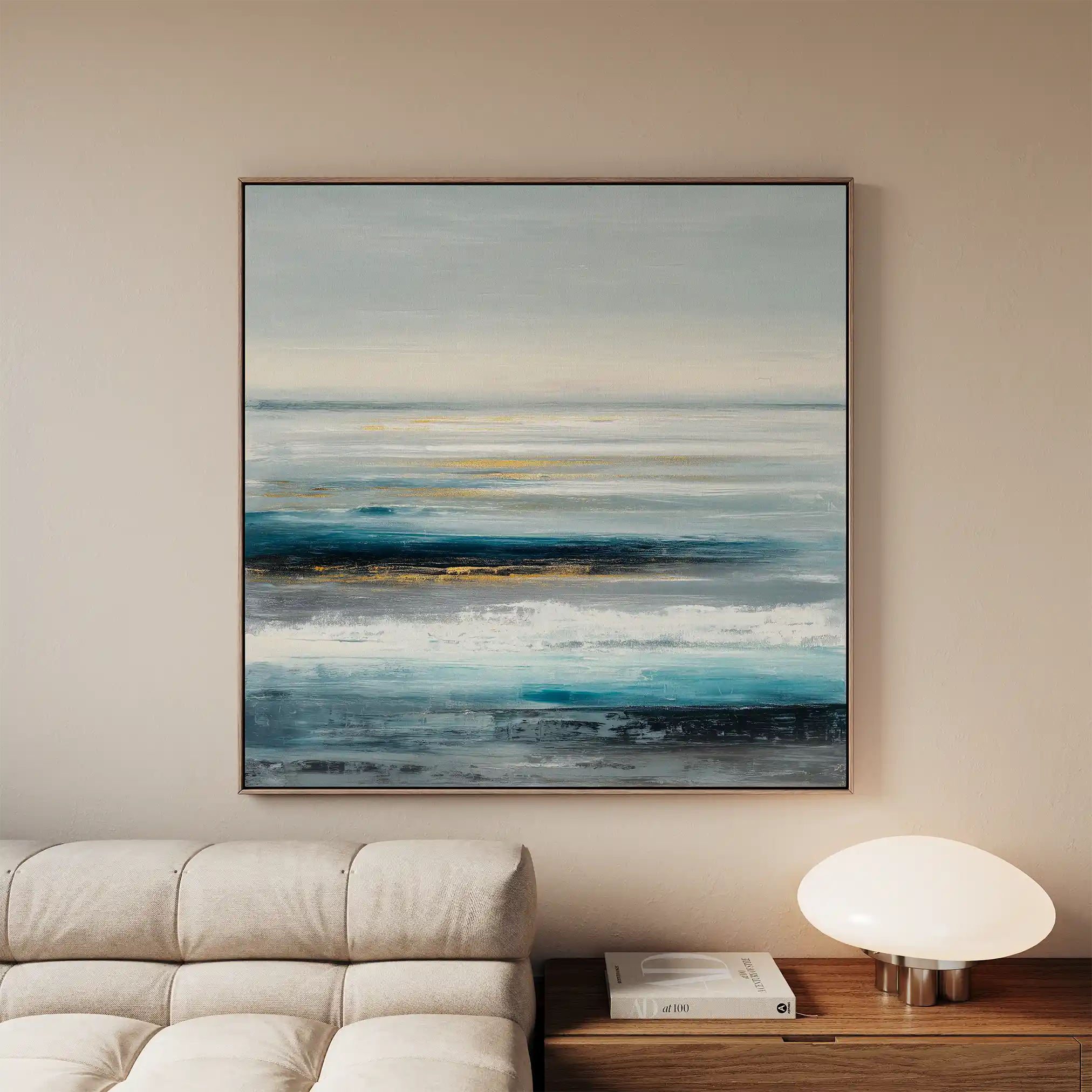 Abstract 1400 Canvas Art 60 x 60 cm / Black