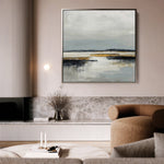 Abstract 1401 Canvas Art 16" x 16" / 40 x 40 cm / Black
