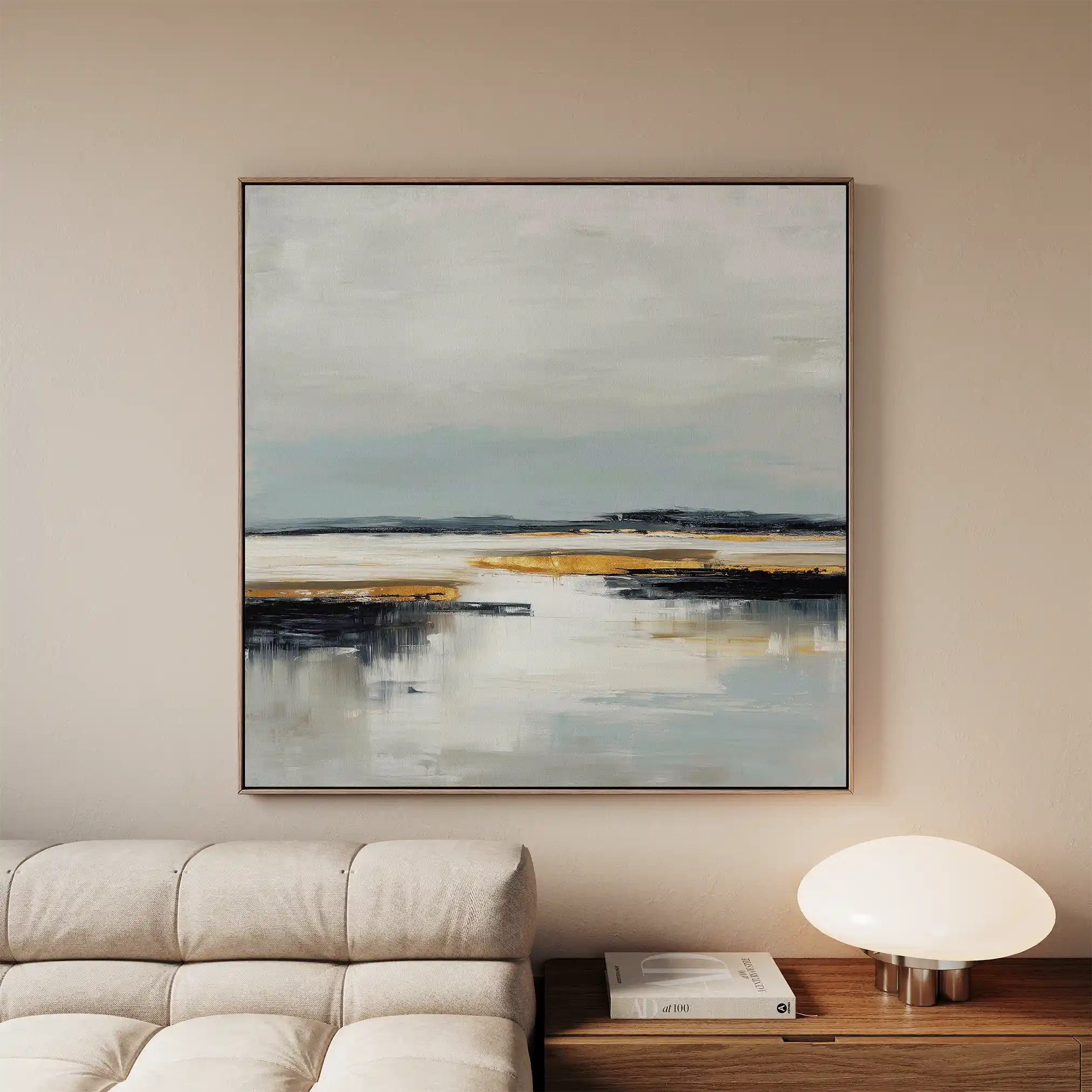 Abstract 1401 Canvas Art 60 x 60 cm / Black