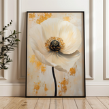 Floral 1401 Canvas Art 18" x 24" / 45 x 60 cm / Black