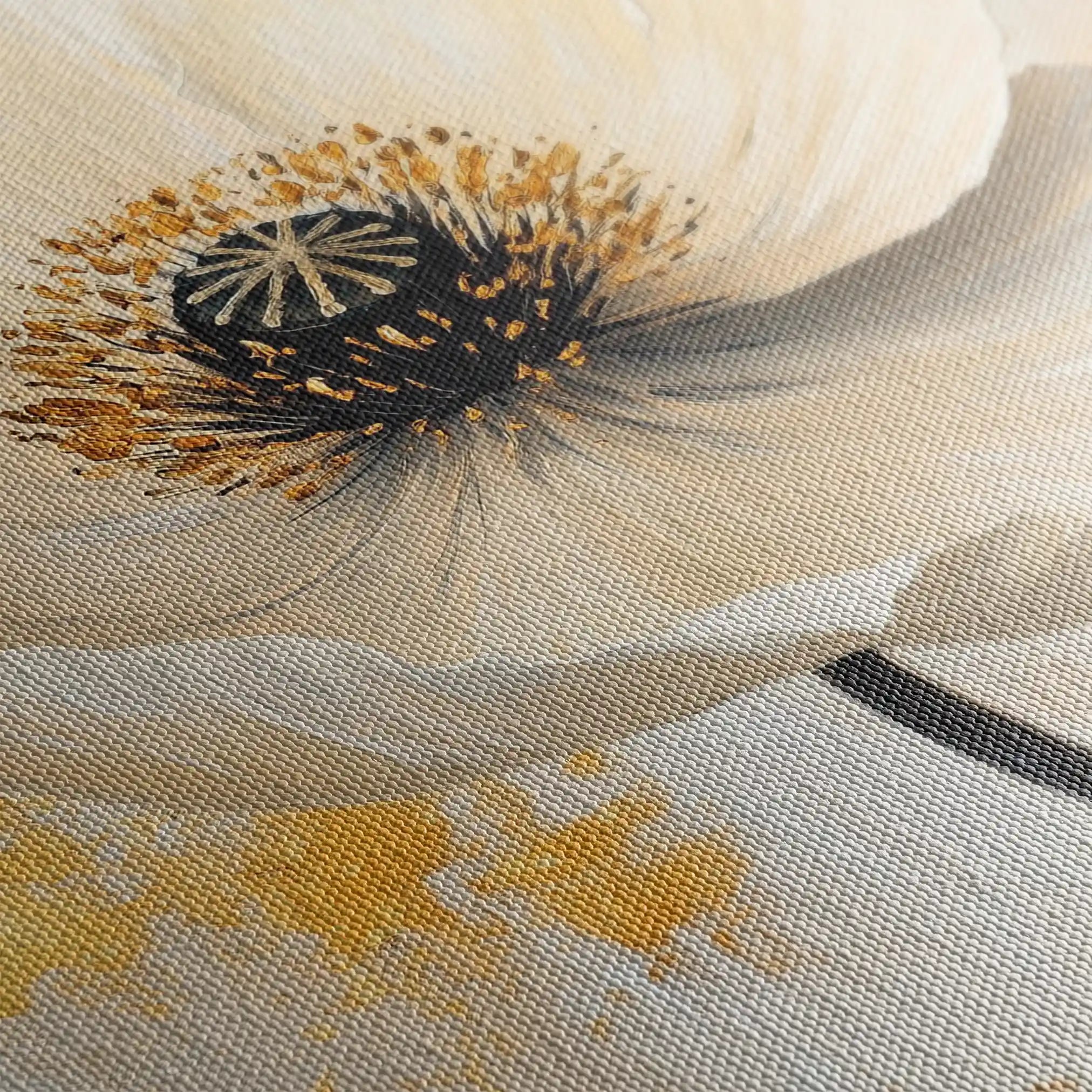Floral 1401 Canvas Art 18" x 24" / 45 x 60 cm / Black