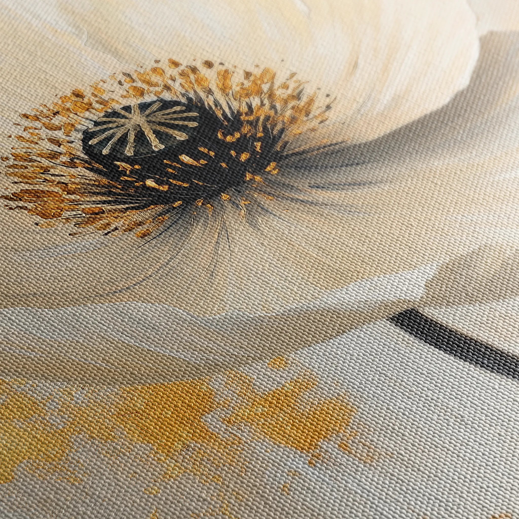 Floral 1401 Canvas Art 18" x 24" / 45 x 60 cm / Black