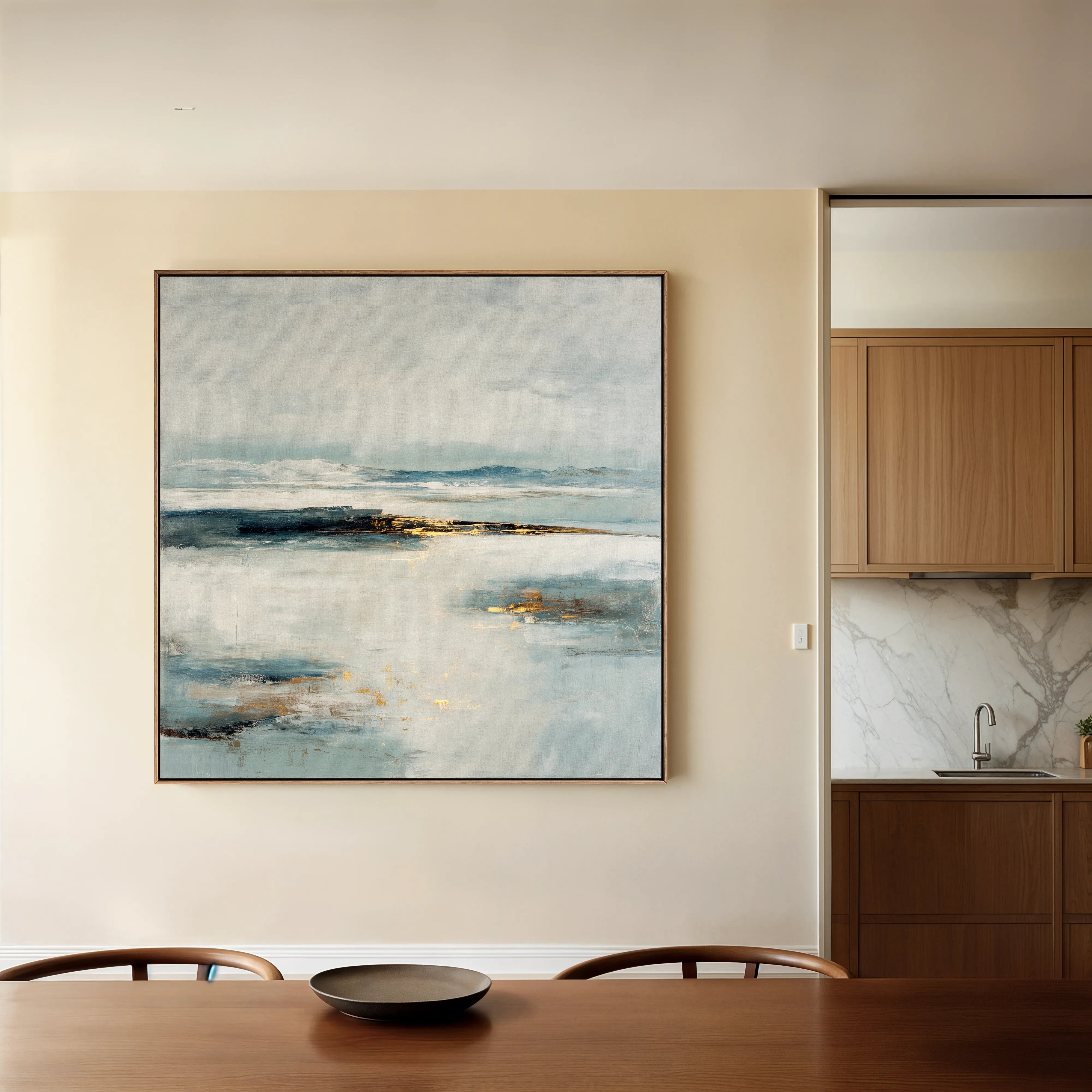 Abstract 1402 Canvas Art 16" x 16" / 40 x 40 cm / Black