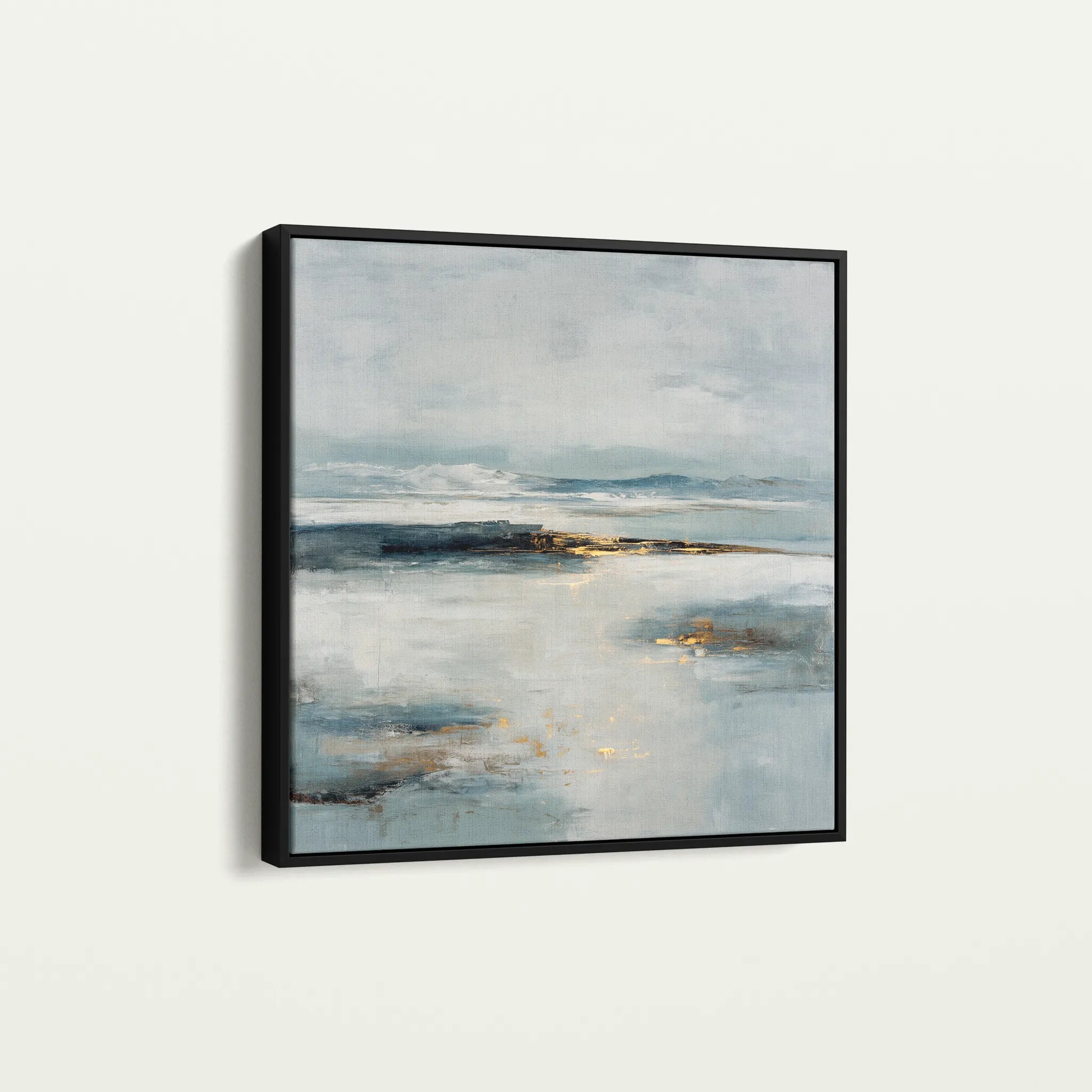 Abstract 1402 Canvas Art 16" x 16" / 40 x 40 cm / Black