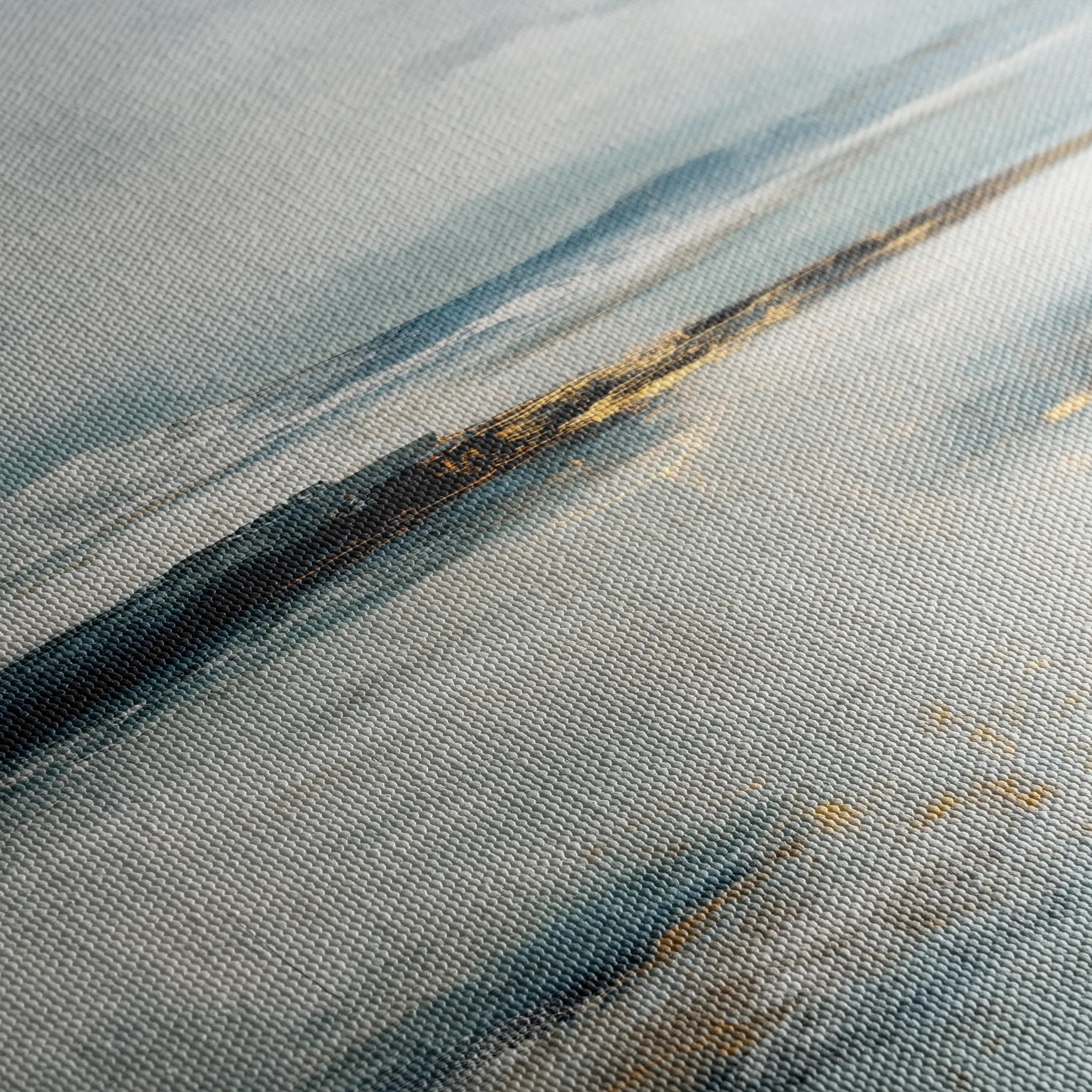 Abstract 1402 Canvas Art 16" x 16" / 40 x 40 cm / Black