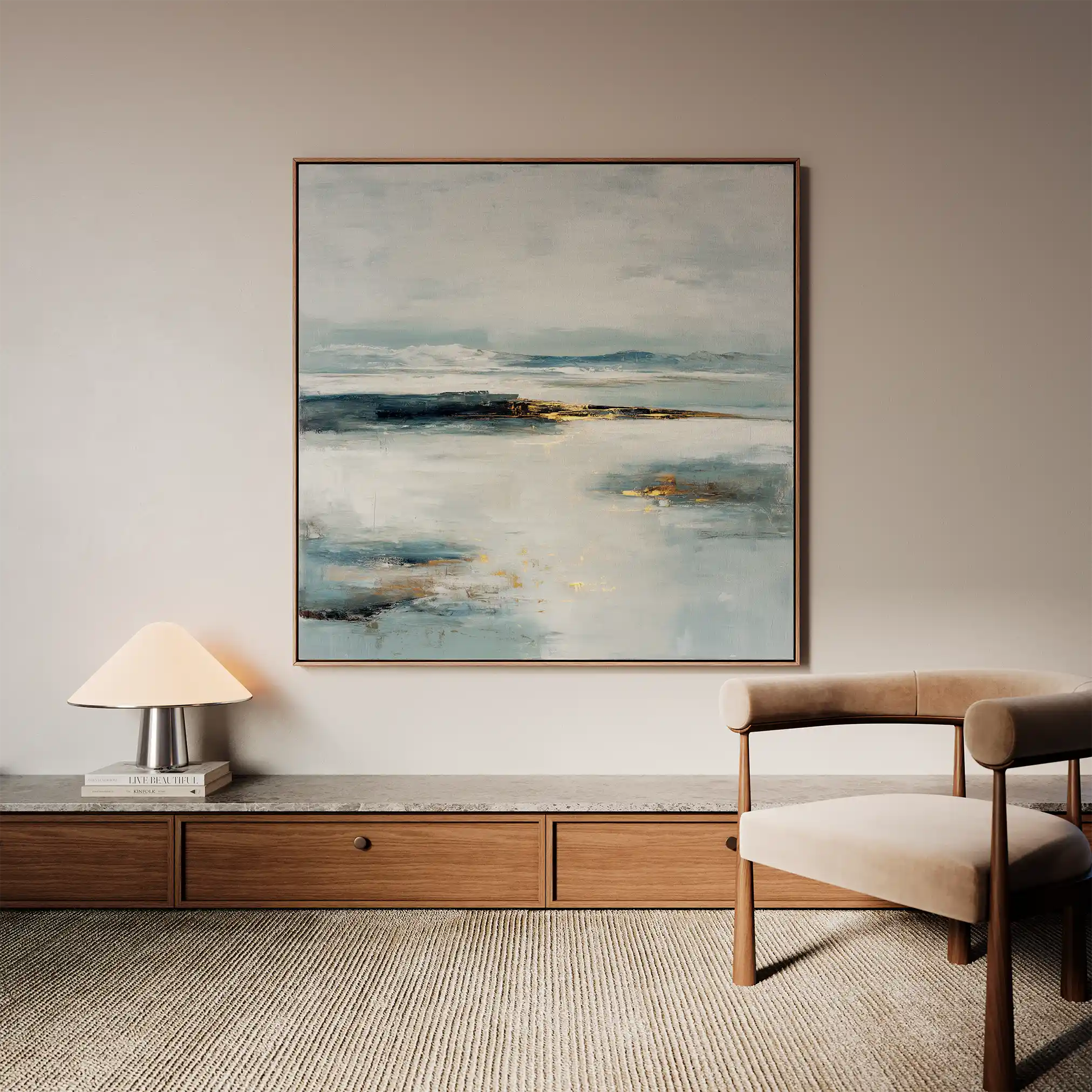 Abstract 1402 Canvas Art 60 x 60 cm / Black