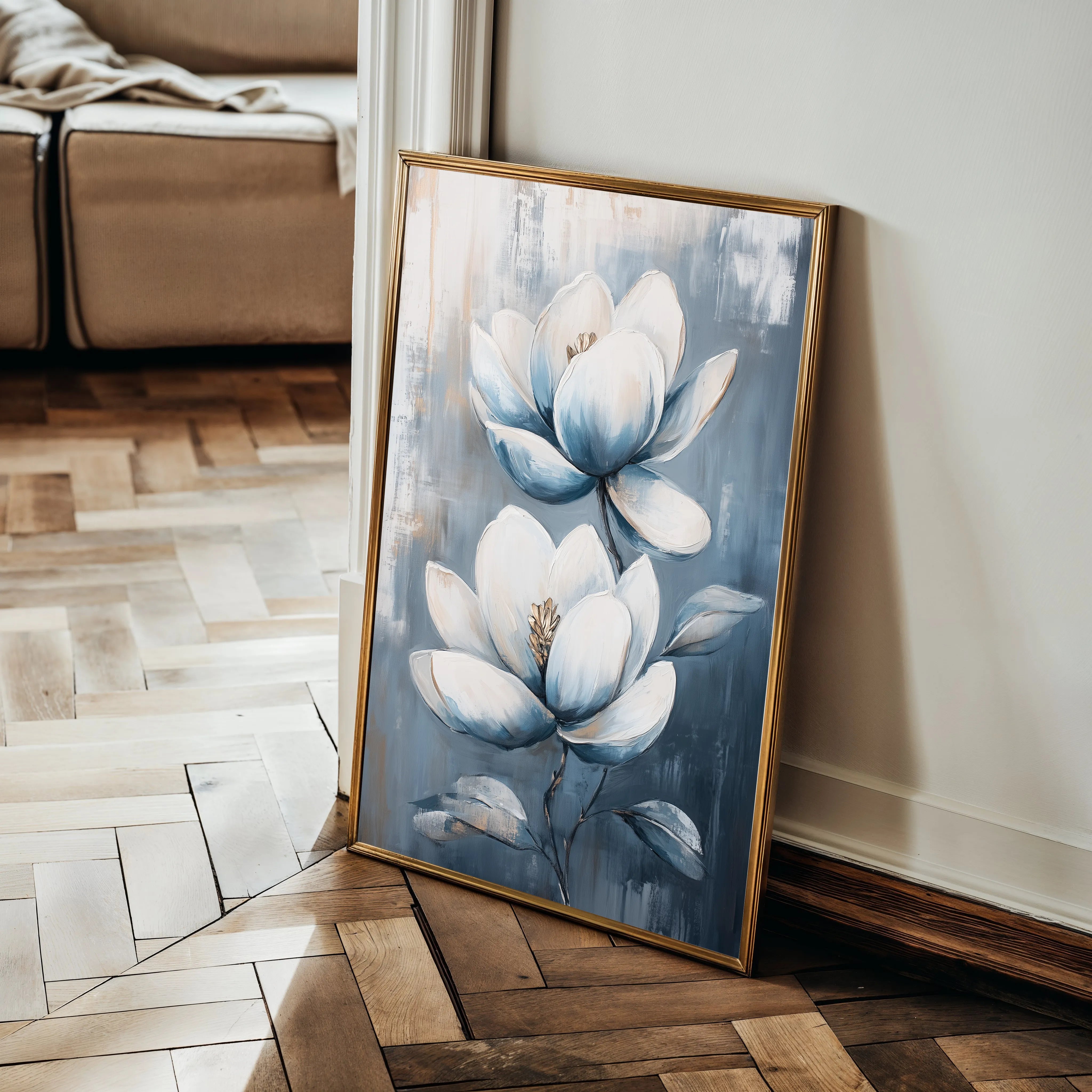 Floral 1402 Canvas Art 18" x 24" / 45 x 60 cm / Black