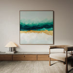 Abstract 1403 Canvas Art 16" x 16" / 40 x 40 cm / Black