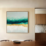 Abstract 1403 Canvas Art 16" x 16" / 40 x 40 cm / Black