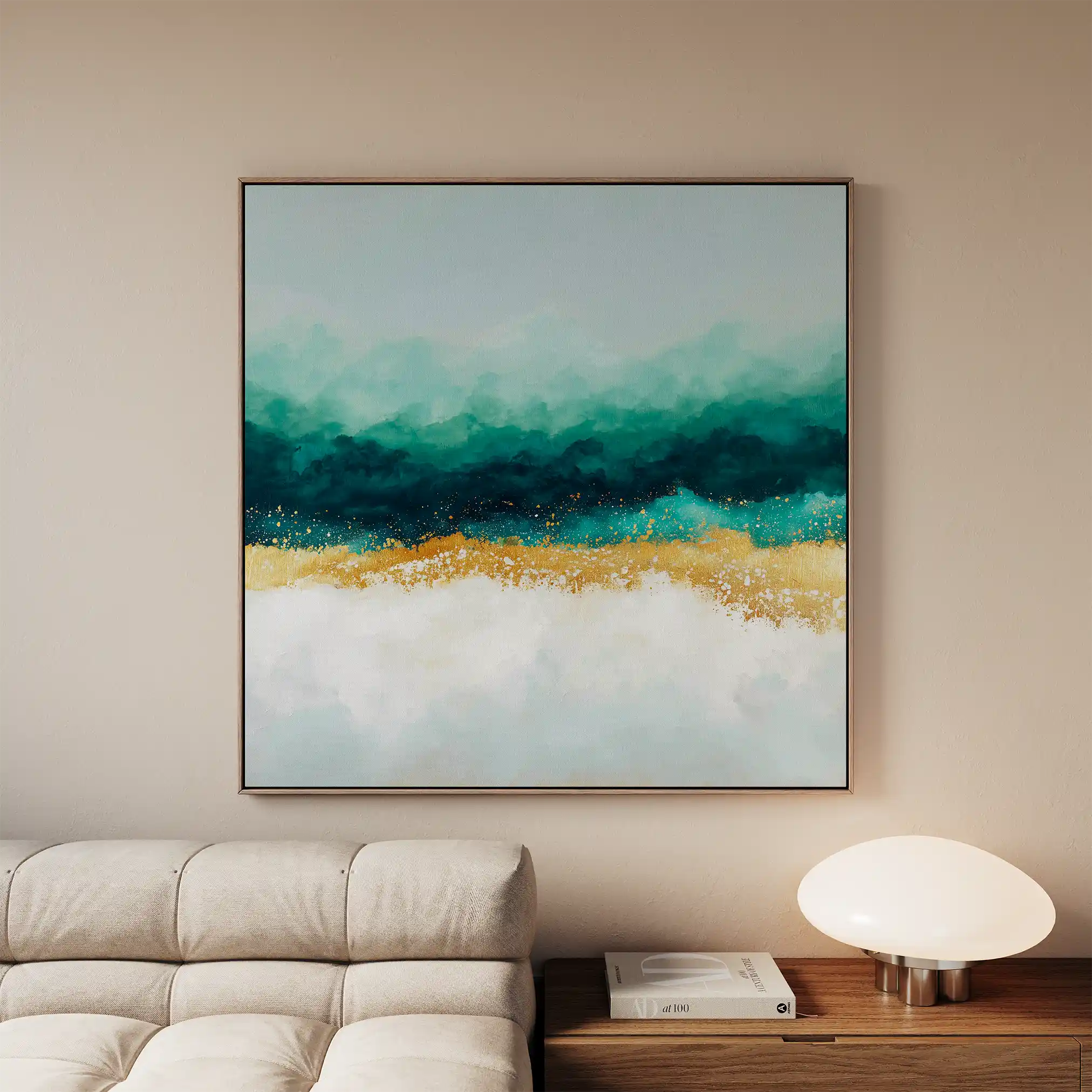 Abstract 1403 Canvas Art 60 x 60 cm / Black
