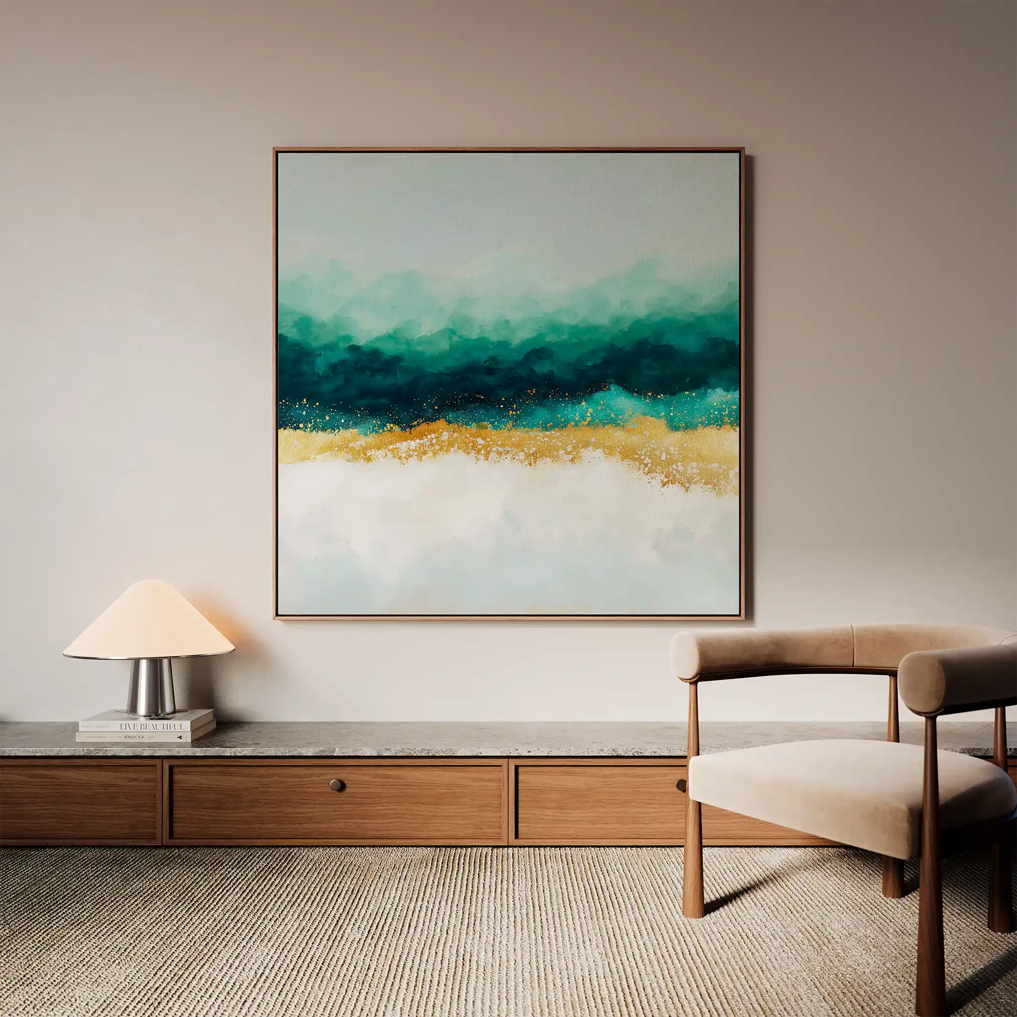 Abstract 1403 Canvas Art 60 x 60 cm / Black