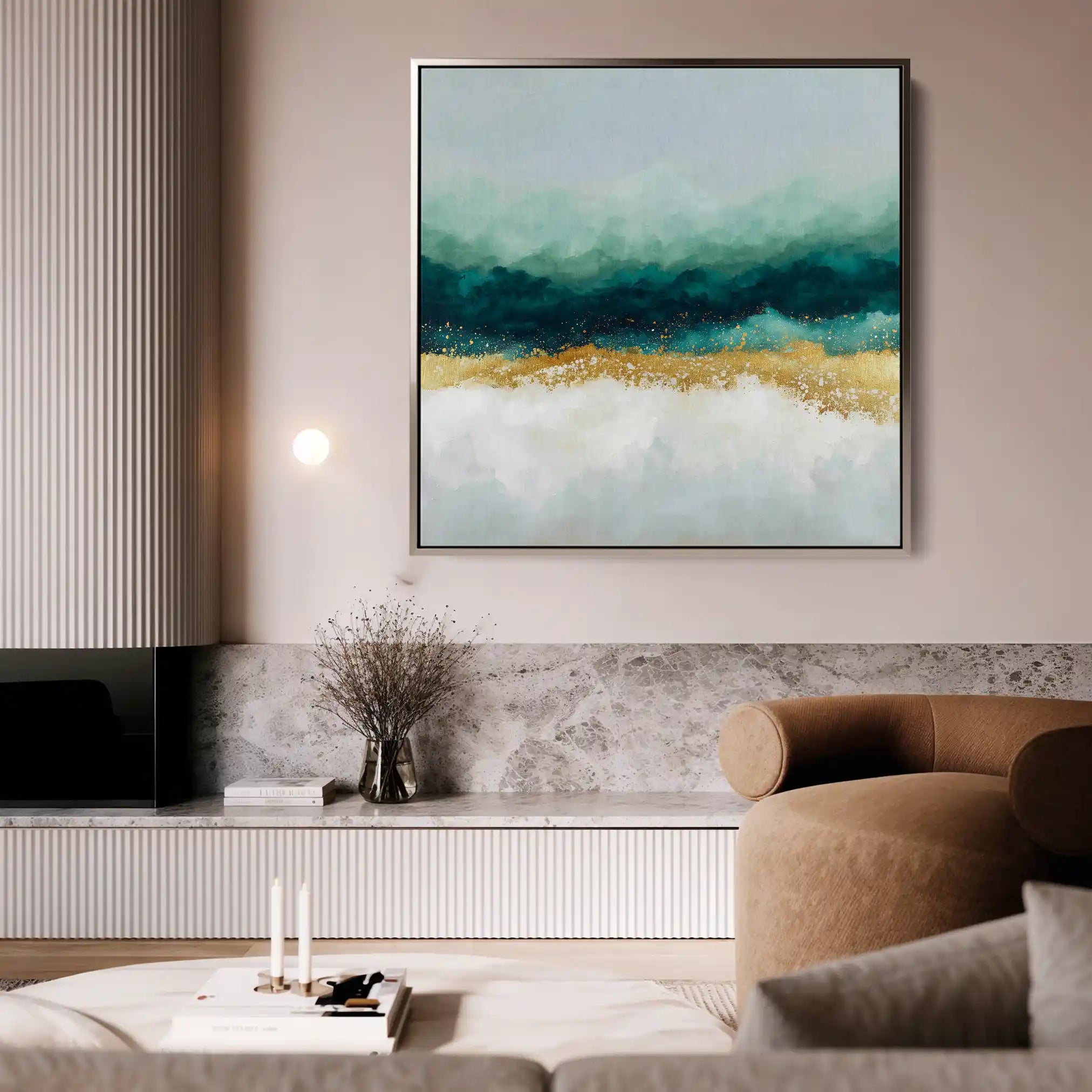 Abstract 1403 Canvas Art 60 x 60 cm / Black