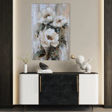 Floral 1403 Canvas Art 18" x 24" / 45 x 60 cm / Black