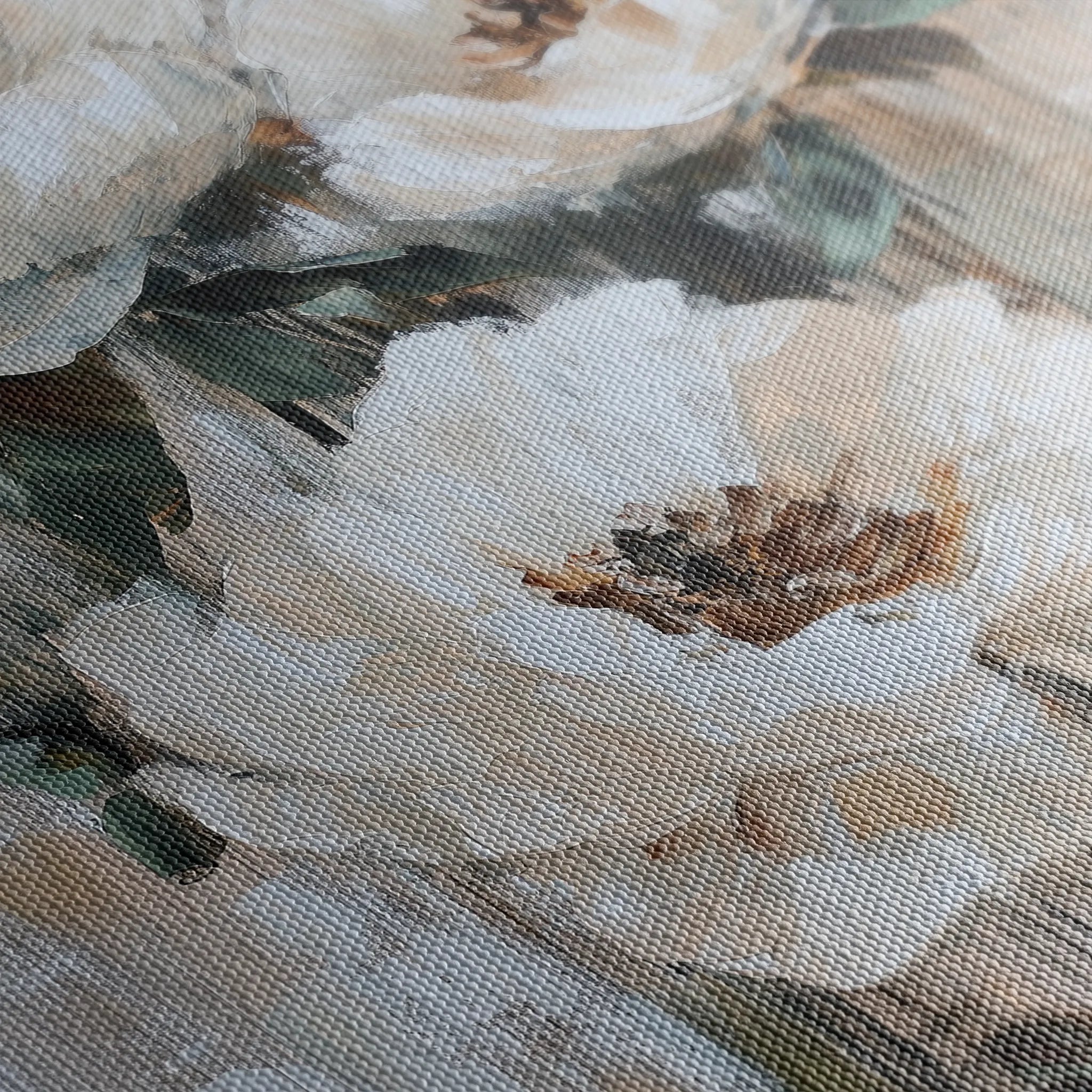 Floral 1403 Canvas Art 18" x 24" / 45 x 60 cm / Black