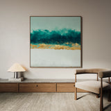 Abstract 1404 Canvas Art 16" x 16" / 40 x 40 cm / Black