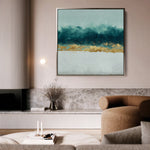 Abstract 1404 Canvas Art 16" x 16" / 40 x 40 cm / Black