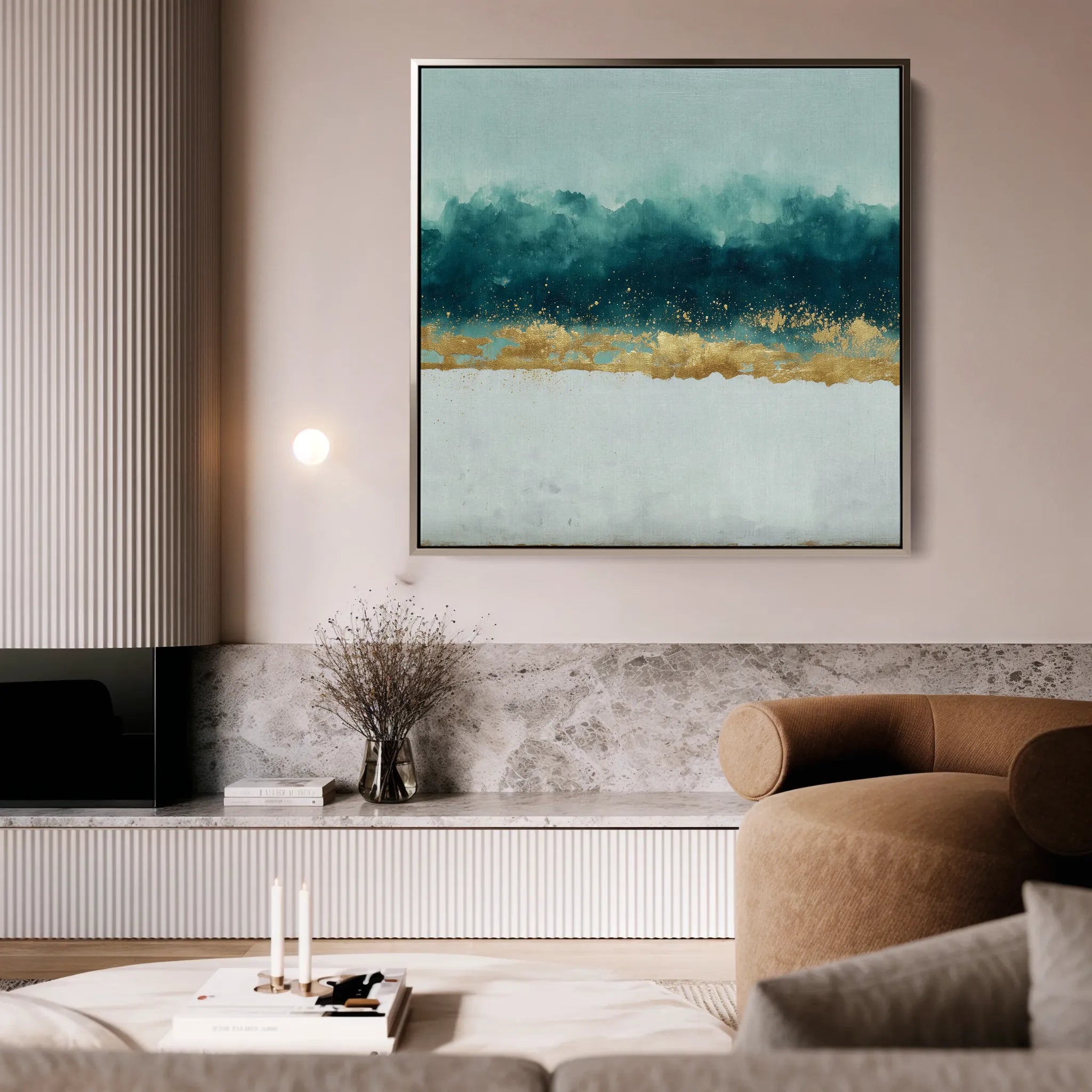 Abstract 1404 Canvas Art 16" x 16" / 40 x 40 cm / Black