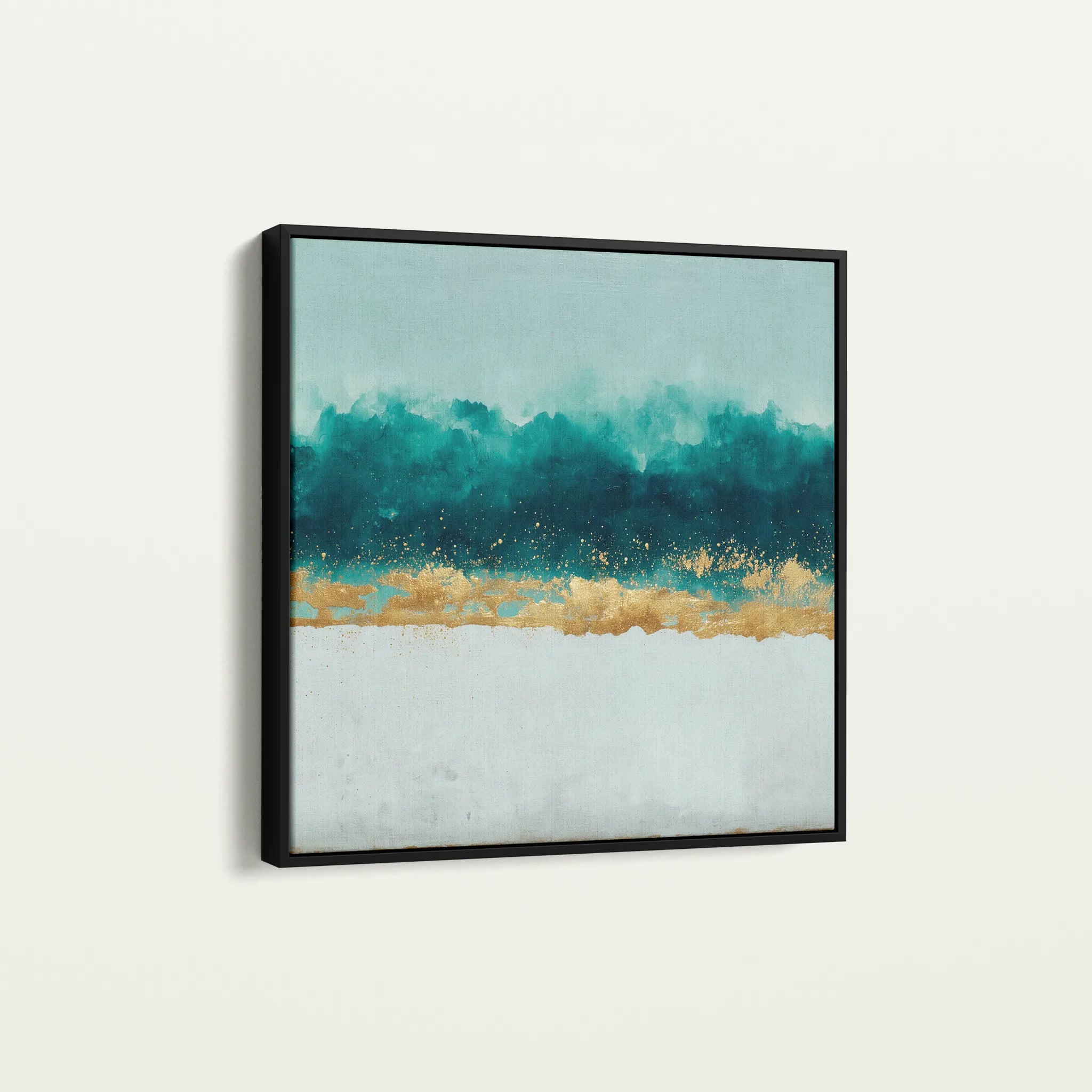 Abstract 1404 Canvas Art 16" x 16" / 40 x 40 cm / Black