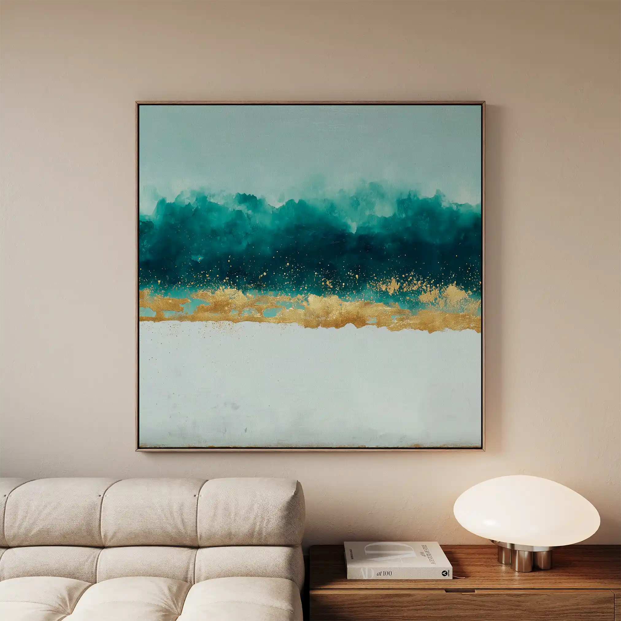 Abstract 1404 Canvas Art 60 x 60 cm / Black
