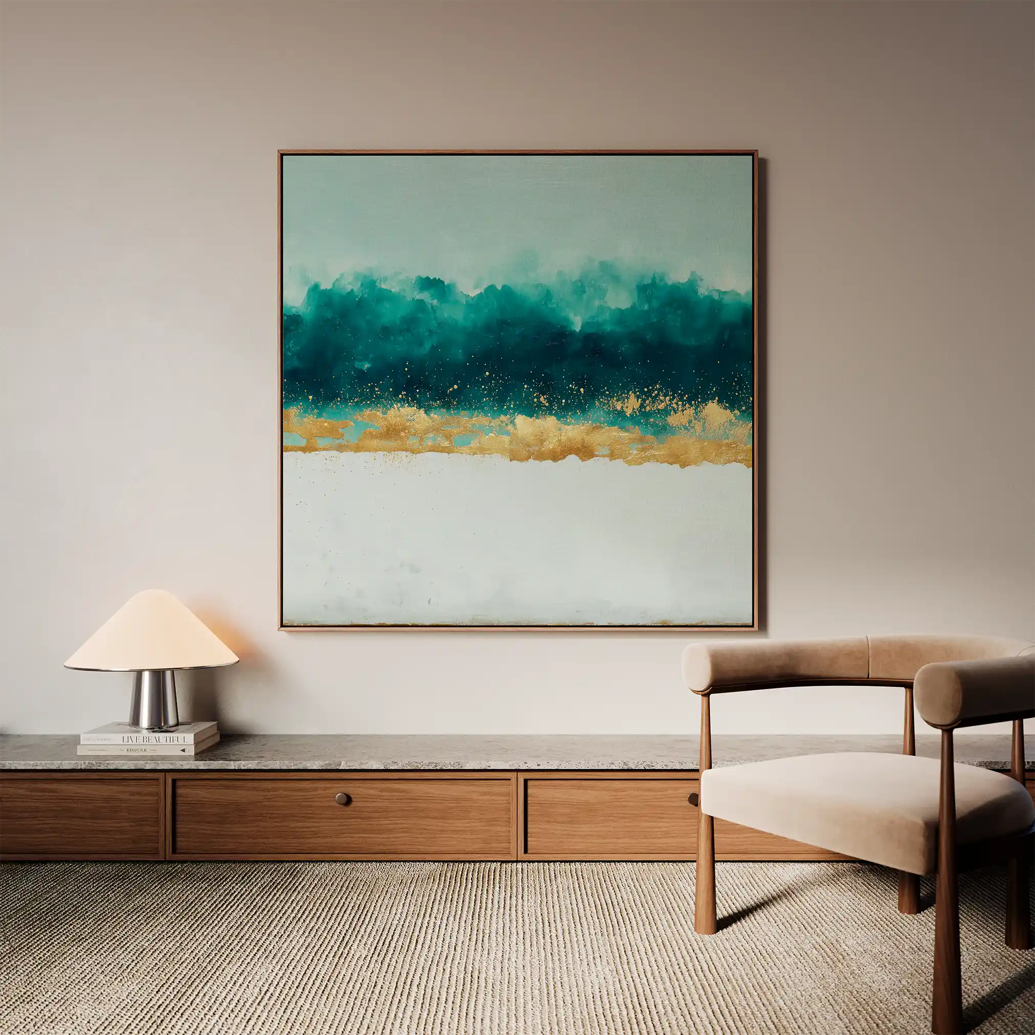 Abstract 1404 Canvas Art 60 x 60 cm / Black