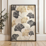 Floral 1404 Canvas Art 18" x 24" / 45 x 60 cm / Black