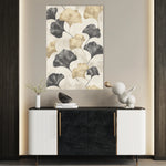 Floral 1404 Canvas Art 18" x 24" / 45 x 60 cm / Black