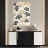 Floral 1404 Canvas Art 18" x 24" / 45 x 60 cm / Black