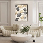 Floral 1404 Canvas Art 60 x 40 cm / Black