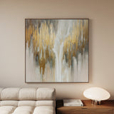 Abstract 1405 Canvas Art 16" x 16" / 40 x 40 cm / Black