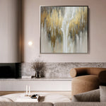 Abstract 1405 Canvas Art 16" x 16" / 40 x 40 cm / Black