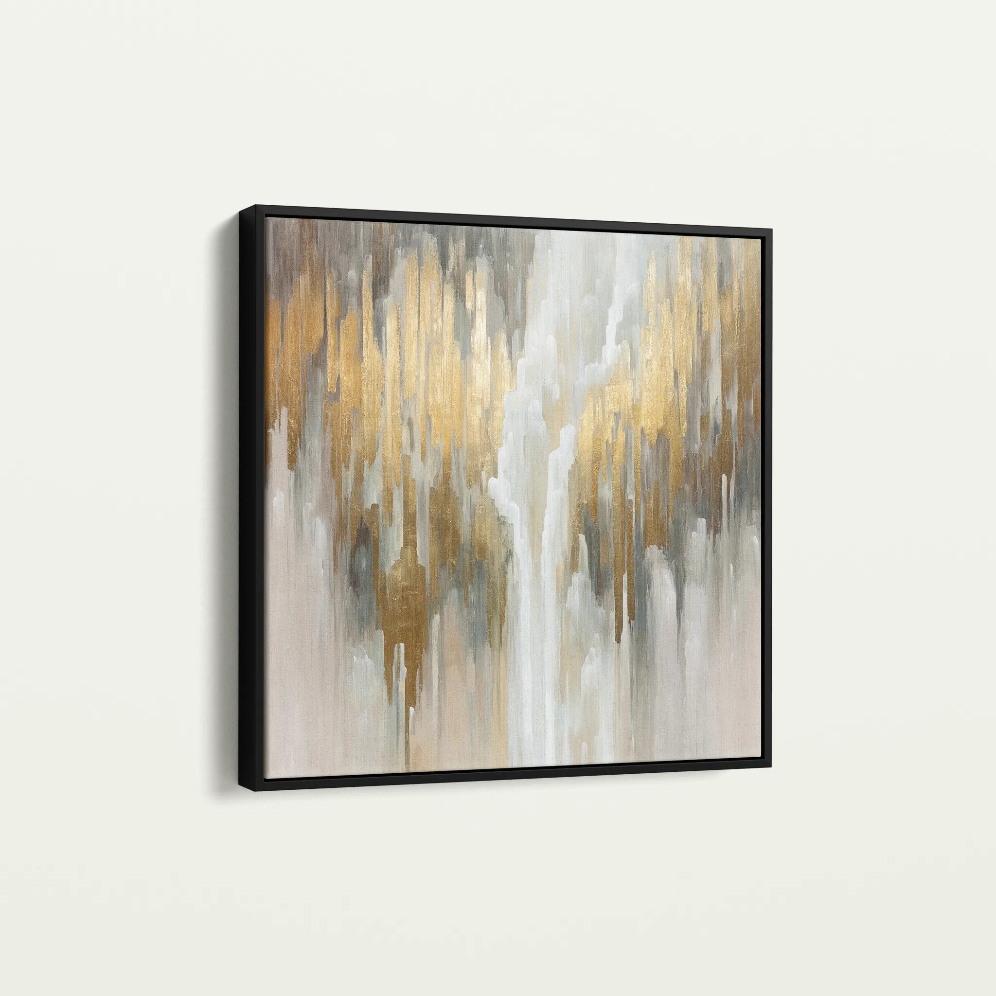 Abstract 1405 Canvas Art 16" x 16" / 40 x 40 cm / Black