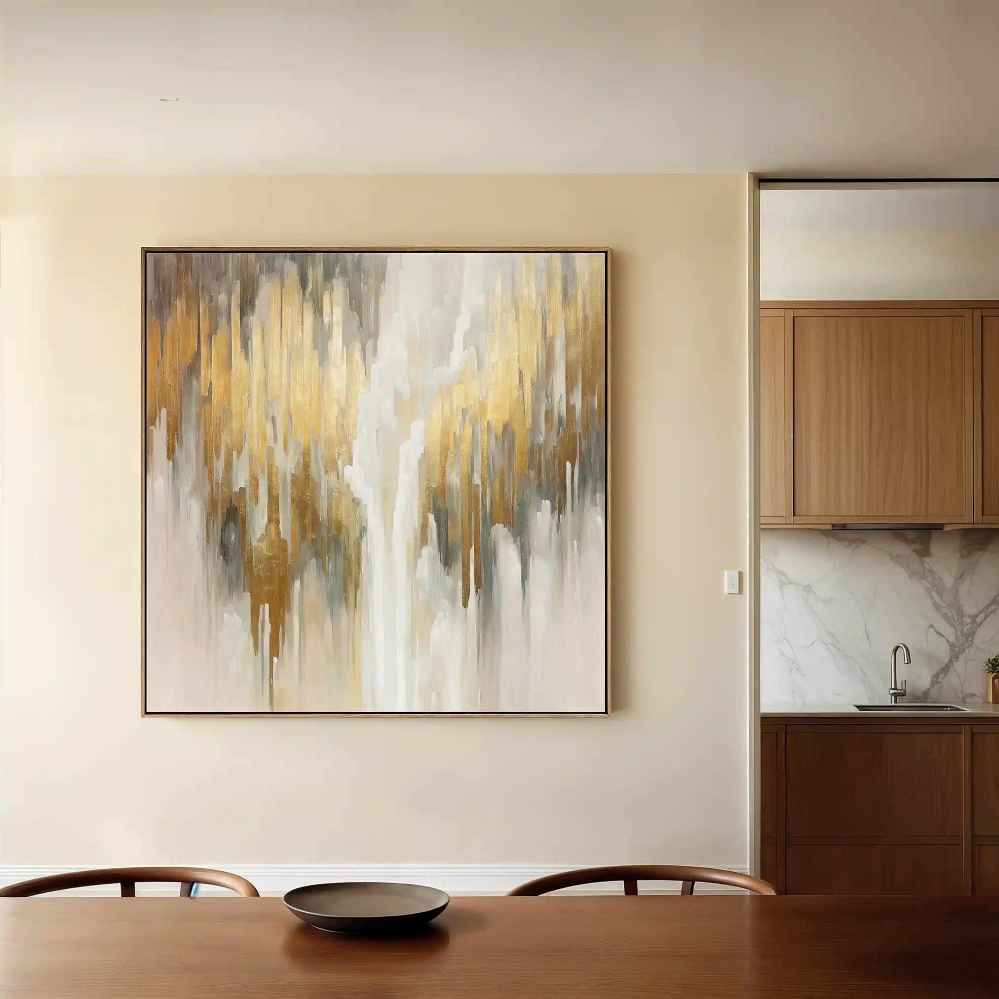 Abstract 1405 Canvas Art 60 x 60 cm / Black