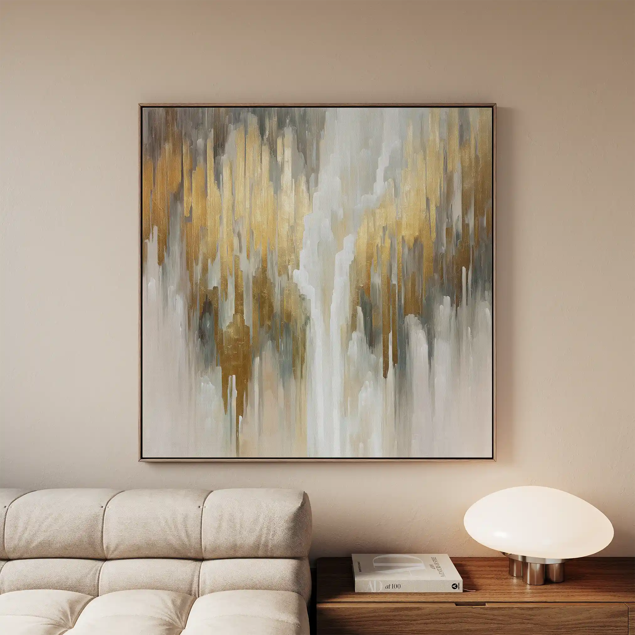 Abstract 1405 Canvas Art 60 x 60 cm / Black