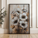 Floral 1405 Canvas Art 18" x 24" / 45 x 60 cm / Black