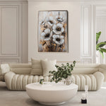 Floral 1405 Canvas Art 18" x 24" / 45 x 60 cm / Black