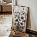 Floral 1405 Canvas Art 18" x 24" / 45 x 60 cm / Black