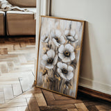 Floral 1405 Canvas Art 18" x 24" / 45 x 60 cm / Black