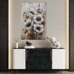 Floral 1405 Canvas Art 18" x 24" / 45 x 60 cm / Black