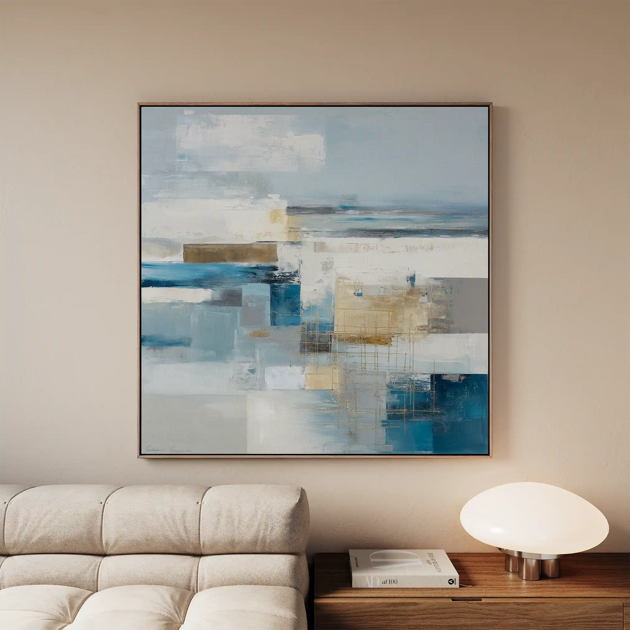 Abstract 1406 Canvas Art 60 x 60 cm / Black
