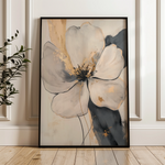 Floral 1406 Canvas Art 18" x 24" / 45 x 60 cm / Black