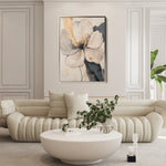 Floral 1406 Canvas Art 18" x 24" / 45 x 60 cm / Black