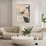 Floral 1406 Canvas Art 18" x 24" / 45 x 60 cm / Black