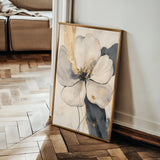 Floral 1406 Canvas Art 18" x 24" / 45 x 60 cm / Black