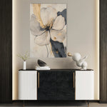 Floral 1406 Canvas Art 18" x 24" / 45 x 60 cm / Black