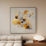 Abstract 1407 Canvas Art 16" x 16" / 40 x 40 cm / Black