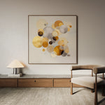 Abstract 1407 Canvas Art 16" x 16" / 40 x 40 cm / Black
