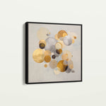 Abstract 1407 Canvas Art 16" x 16" / 40 x 40 cm / Black