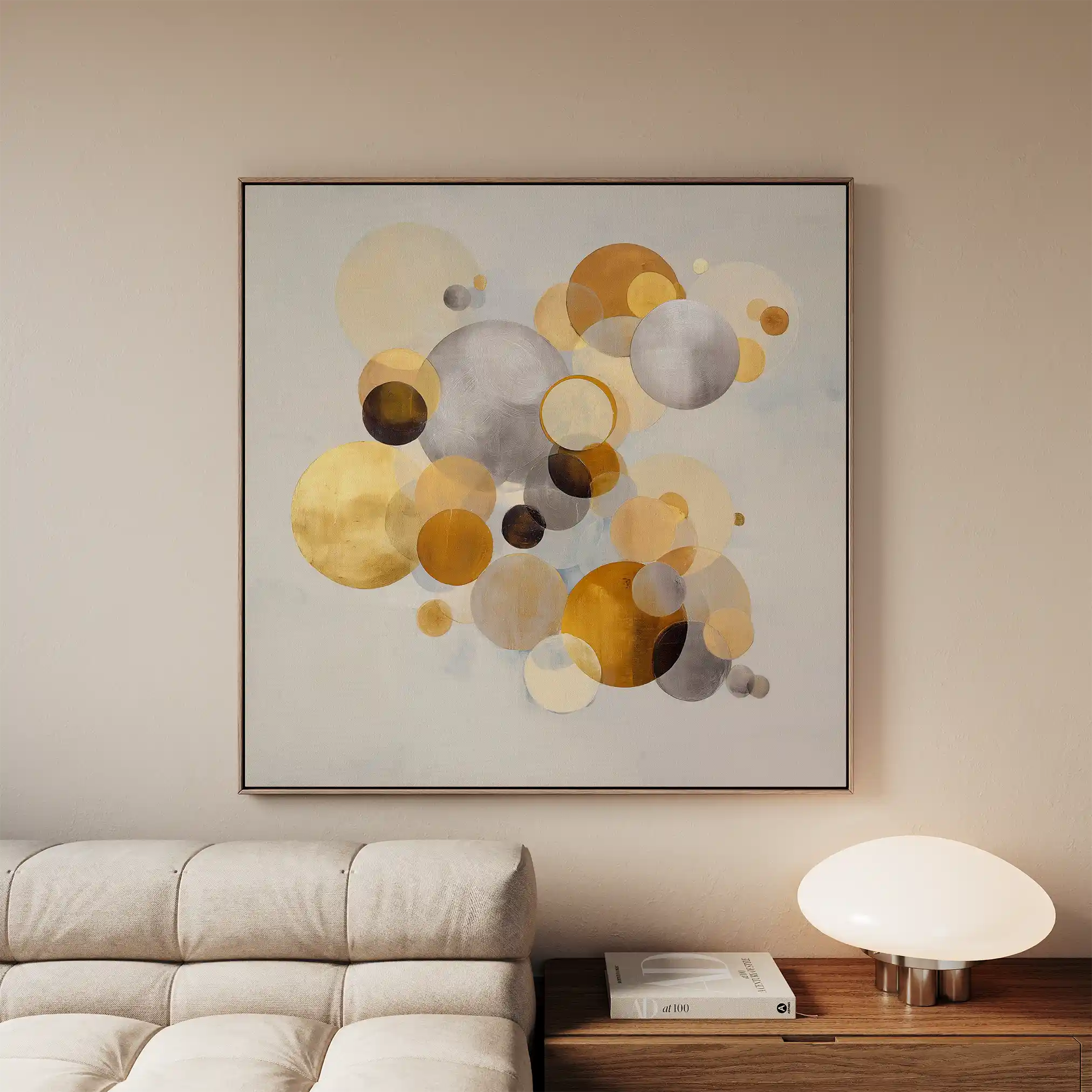 Abstract 1407 Canvas Art 60 x 60 cm / Black