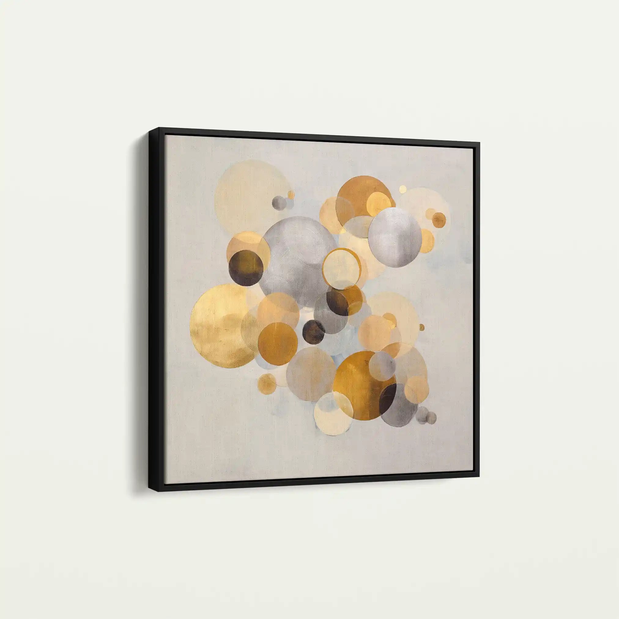 Abstract 1407 Canvas Art 60 x 60 cm / Black