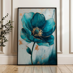 Floral 1407 Canvas Art 18" x 24" / 45 x 60 cm / Black